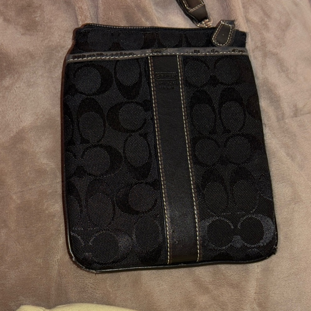 Black Signature Crossbody Bag